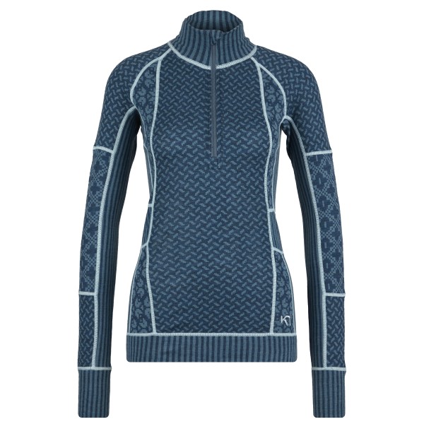Image of Kari Traa - Women's Smekker Half-Zip - Merinounterwäsche Gr L;M;S;XL blau;braun/rosa;rot bei Bergfreunde.ch - der Outdoor Shop