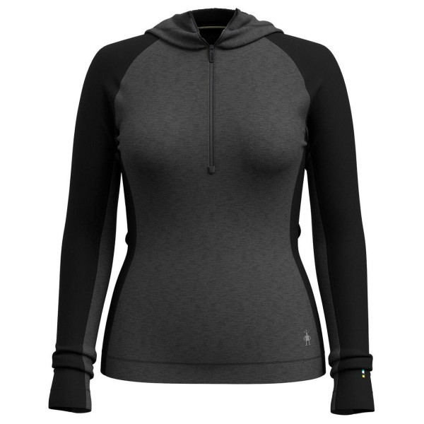 Image of Smartwool - Women"s Classic Therm.Merino BL 1/2 Zip Hoodie Box - Merinounterwäsche Gr M schwarz'