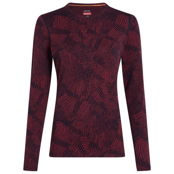 Image of Icebreaker - Women"s 260 Vertex L/S Crewe Frozen Forms - Merinounterwäsche Gr L;M;S;XL;XS rot'