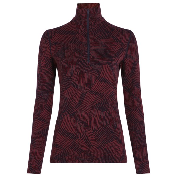 Image of Icebreaker - Women"s 260 Vertex L/S Half Zip Frozen Forms - Merinounterwäsche Gr L rot/braun'