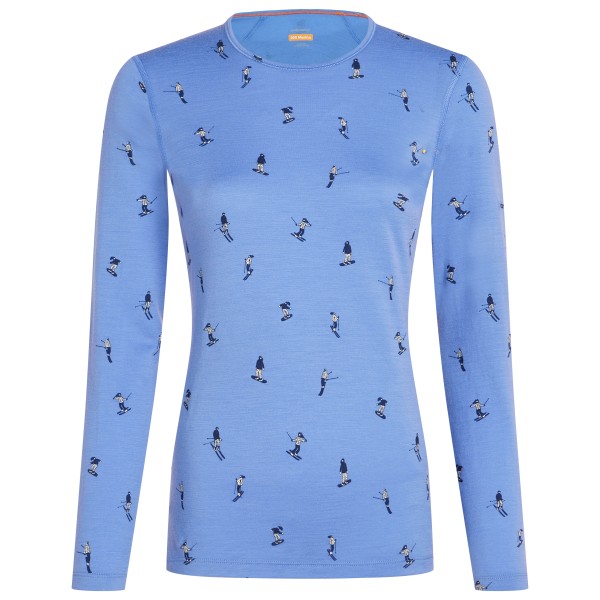 Image of Icebreaker - Women"s Merino 200 Oasis L/S Crewe Ski Day - Merinounterwäsche Gr L;M;S;XL;XS blau'