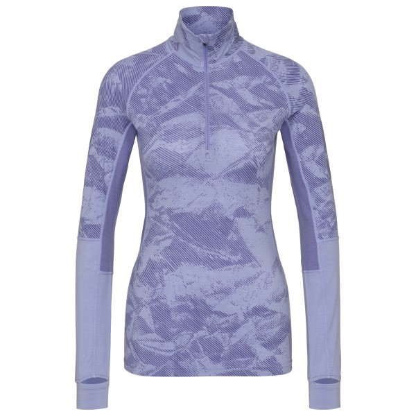 Stoic Women’s MerinoMesh150 SadjemSt. L/S Half Zip Merino-ondergoed Purper