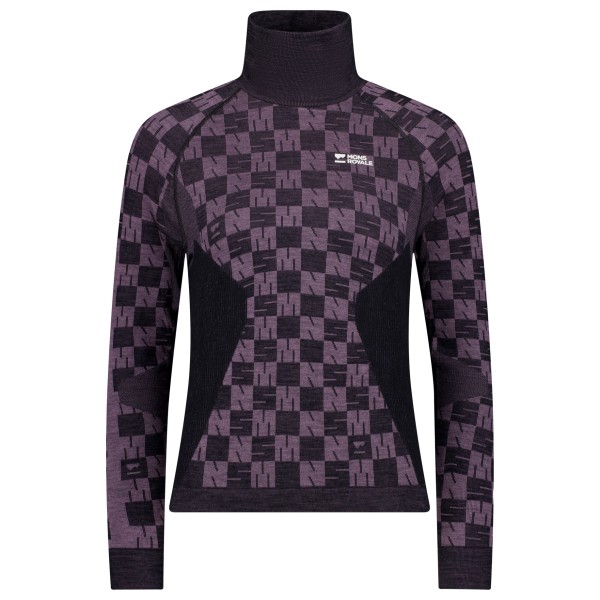 Mons Royale – Women’ Ascender Merino Seamless Mock Neck L/ – Merino-ondergoed Grijs