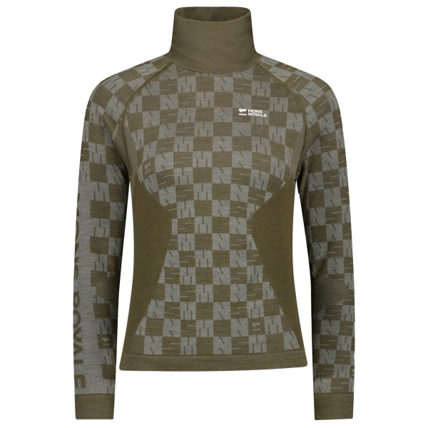 Mons Royale - Women's Ascender Merino Seamless Mock Neck L/S - Merinounterwäsche Gr XL oliv