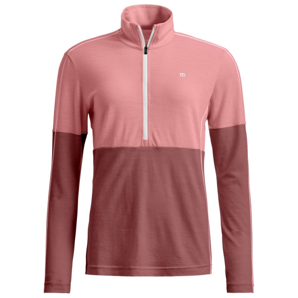 Merinounterwäsche Ortovox 185 Rock'N'Wool Zip Neck Damen (Gr XS |rosa)