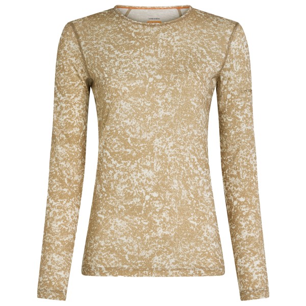 Icebreaker - Women's Merino 200 Oasis L/S Crewe Moss Bloom Aop - Merinounterwäsche Gr XL beige