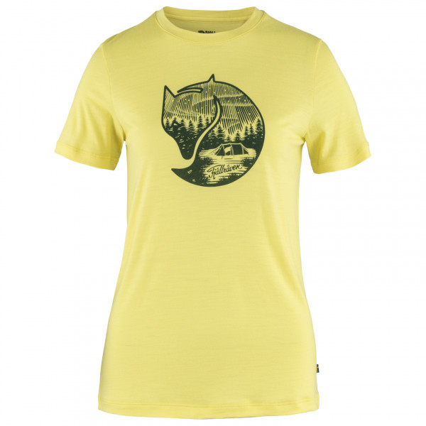 Image of Fjällräven - Women's Abisko Wool Fox S/S - Merinoshirt Gr M;XS grün;rot bei Bergfreunde.ch - der Outdoor Shop