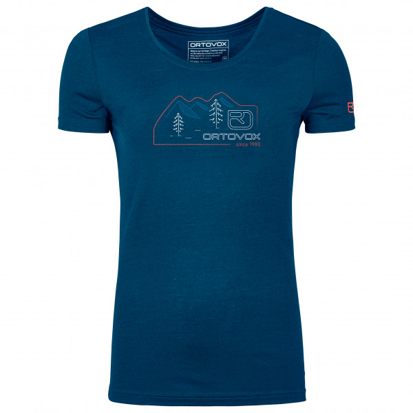 Image of Ortovox - Women"s 140 Cool Vintage Badge TS - Merinoshirt Gr L blau'