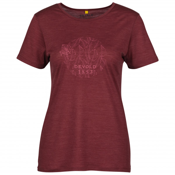 Image of Devold - Women's Remøy Tee - Merinoshirt Gr M;S;XS blau;rot bei Bergfreunde.ch - der Outdoor Shop