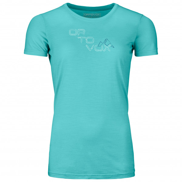 Image of Ortovox - Women"s 185 Merino Tangram Logo - Merinoshirt Gr L ice waterfall'