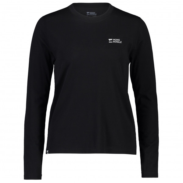 Image of Mons Royale - Women"s Icon Relaxed L/S - Merinoshirt Gr L schwarz'
