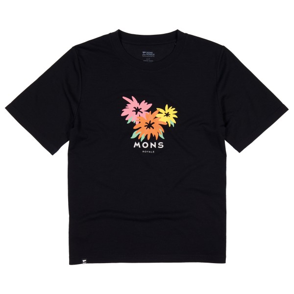 Mons Royale Women’s Icon Relaxed Tee Merinoshirt Zwart