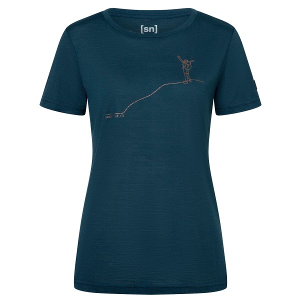 Image of super.natural - Women"s Gipfelglück Tee - Merinoshirt Gr S blau'