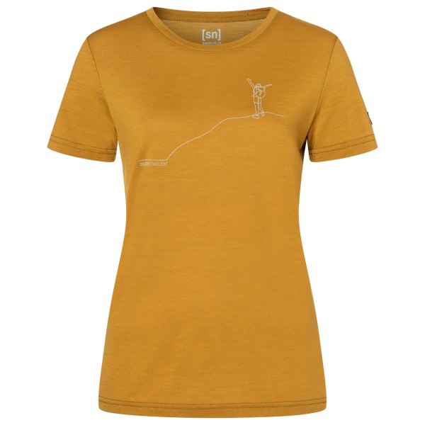 super.natural Gipfelglück Tee Merinoshirt Damen (Gr M |gelb)