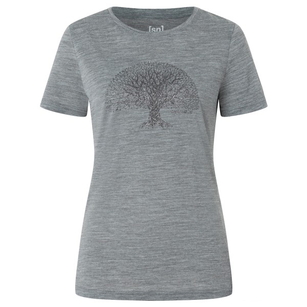 super.natural – Women’s Tree of Knowledge Tee – Merinoshirt maat S, Grijs