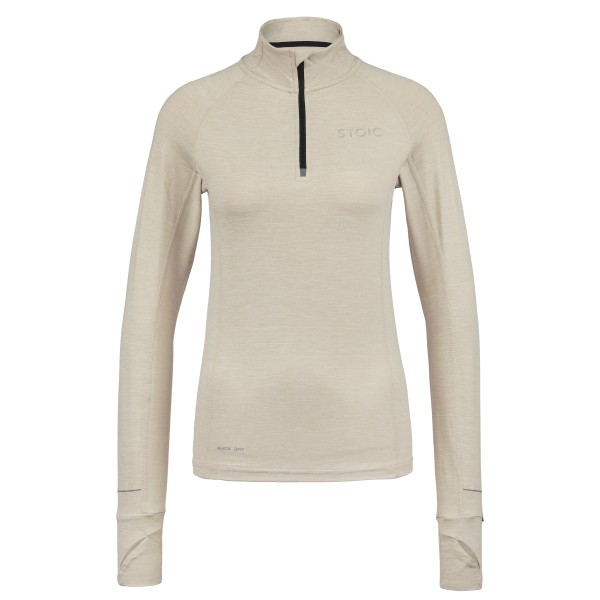 Stoic HelsingborgSt. Performance L/S with Zip Laufshirt Women (Gr XXL |beige)