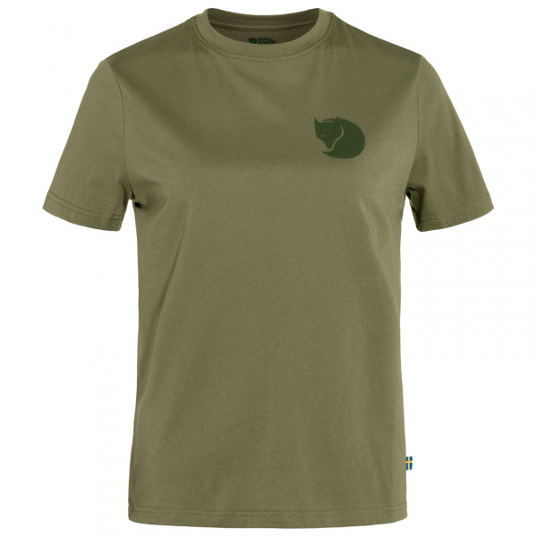 Fjällräven - Women's Fox Boxy Logo Tee - T-shirt taille L, vert olive