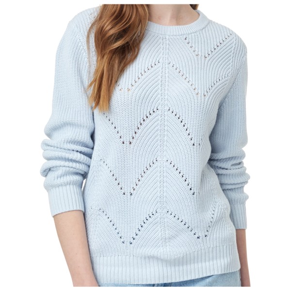 Image of tentree - Women's Highline Cotton Scalloped Crew Sweater - Pullover Gr L;M;S;XL;XS grau;rot;weiß bei Bergfreunde.ch - der Outdoor Shop