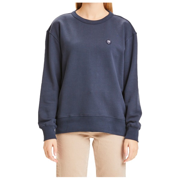 Image of KnowledgeCotton Apparel - Women's Daphne Basic Badge Sweat Vegan - Pullover Gr L;M;S;XL;XS beige;blau bei Bergfreunde.ch - der Outdoor Shop