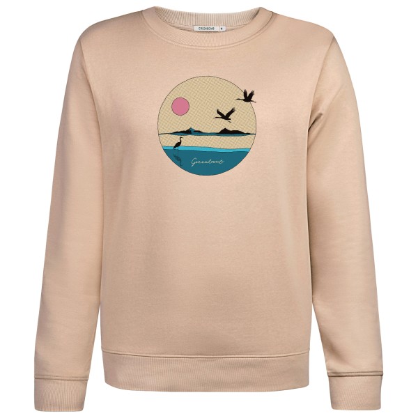 Image of GreenBomb - Women"s Nature Sun Cranes Canty Pullover Cotton - Pullover Gr L beige'