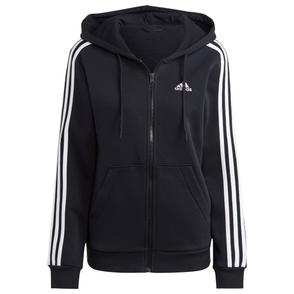 Image of adidas - Women"s 3-Stripes Fleece Full Zip Hoodie - Hoodie Gr L schwarz'