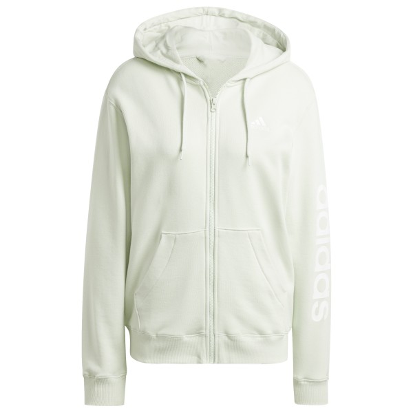 Image of adidas - Women"s Linear French Terry Full Zip Hoodie - Hoodie Gr L weiß'