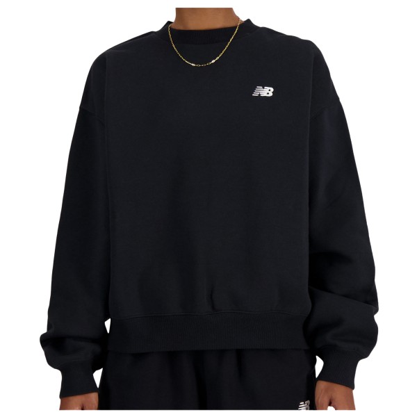 Pullove New Balance Sport Essentials Fleece Crew Damen (Gr XS |schwarz)