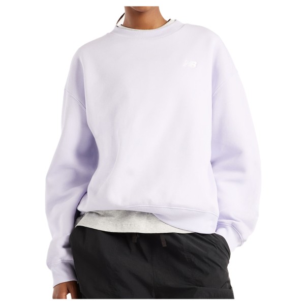 New Balance Sport Essentials Fleece Crew Pullover Damen Workout (Gr XS |weiß)