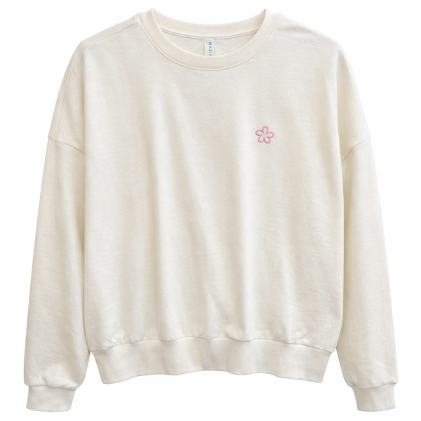 Mazine Back Print Flowers Sweatshirt Pullover Damen (Gr XS |beige/weiß)