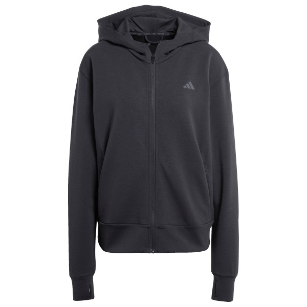adidas – Women’s D4T Workout Full Zip Hooded Sweatshirt – Hoodie maat S, Grijs