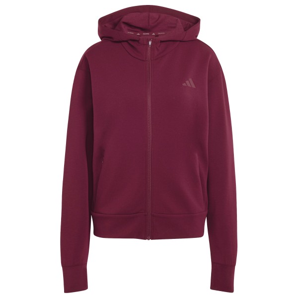 adidas Women’s D4T Workout Full Zip Hooded Sweatshirt Hoodie Rood