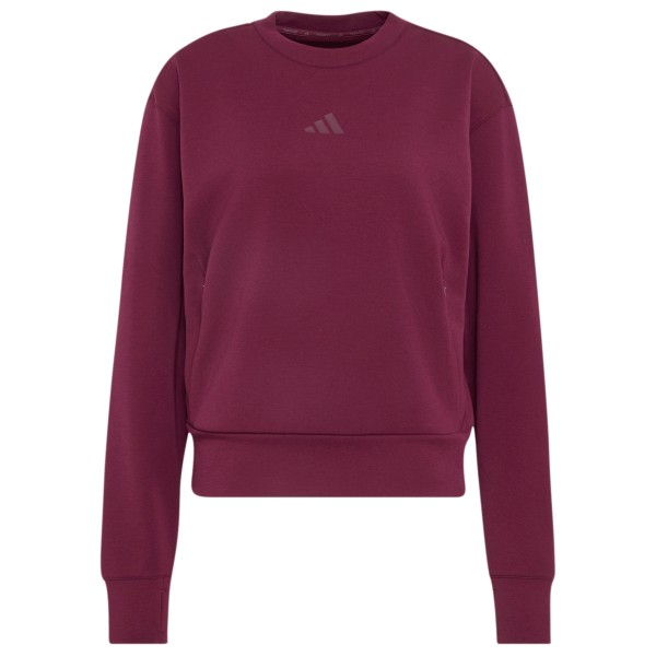 adidas Women’s D4T Workout Warm Up Crew Neck Trui Purper