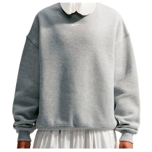 Nike Women’s Studio Fleece MW Oversize Crew Trui Grijs