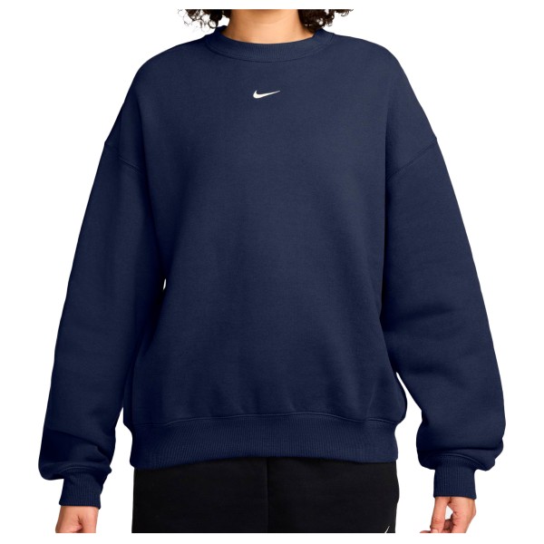 Nike Women’s Studio Fleece MW Oversize Crew Trui Blauw