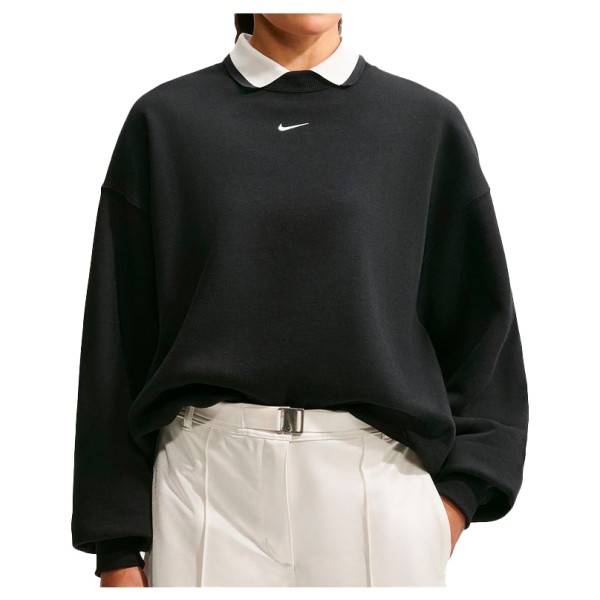 Nike Women’s Studio Fleece MW Oversize Crew Trui Zwart