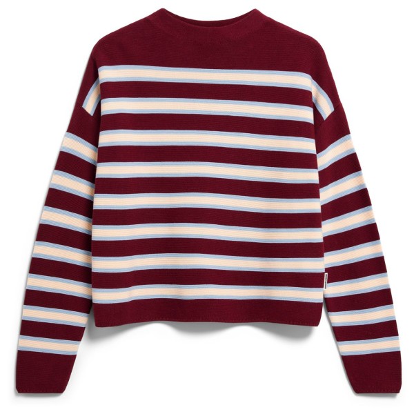 ARMEDANGELS Women’s Merinaa Striped Knit Sweater Trui Rood