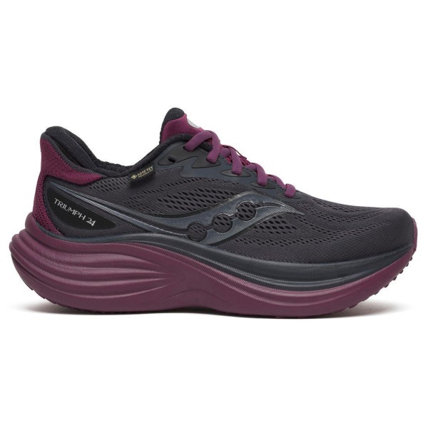 Saucony Women’s Triumph 24 GTX Hardloopschoenen Ebony / Eggplant