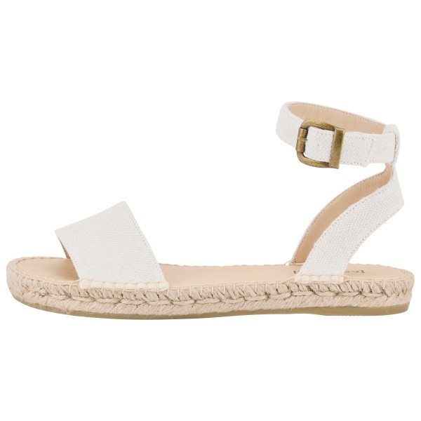 Espadrij Nimes Linen Sandalen Damen (Gr 39 |beige/weiß)