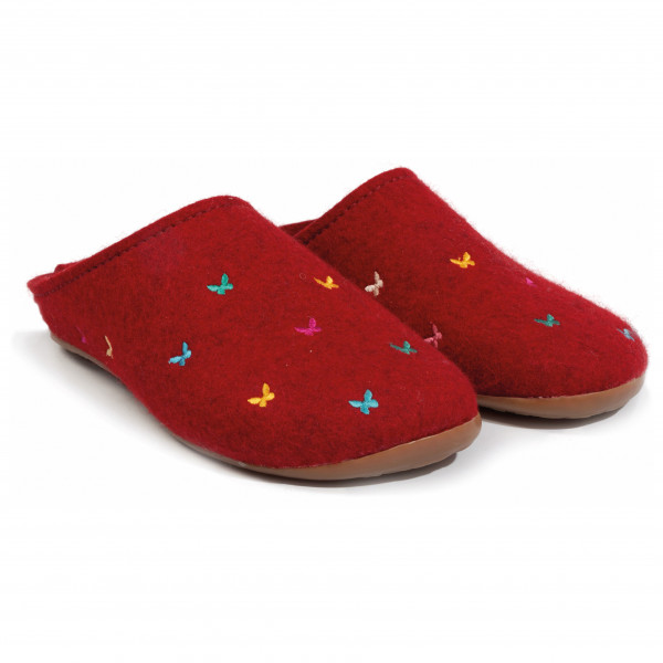 Image of Haflinger - Women"s Everest Farfalline - Hüttenschuhe Gr 36 rot'