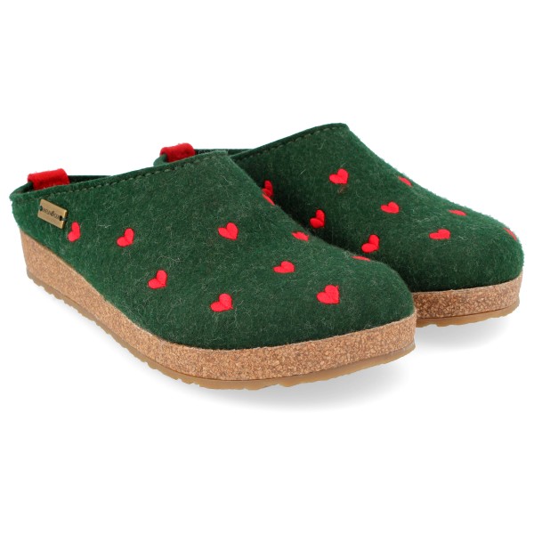 Image of Haflinger - Women"s Grizzly Cuoricini - Hüttenschuhe Gr 39 grün'
