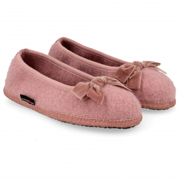 Image of Haflinger - Women"s Fiocco - Hüttenschuhe Gr 36;37;38;39;40;41;42 grau;rosa'