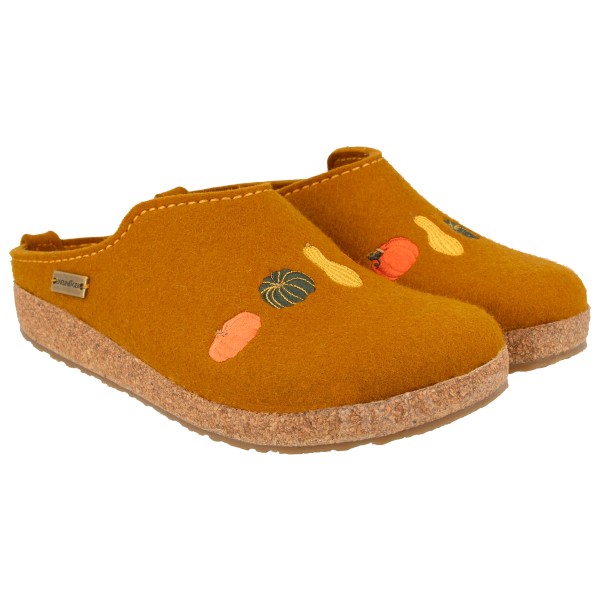 Image of Haflinger - Women"s Grizzly Kürbis - Hüttenschuhe Gr 36 orange'