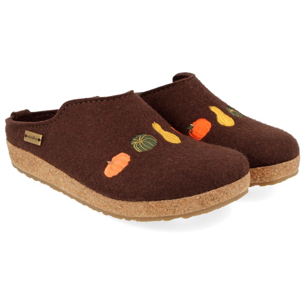Image of Haflinger - Women"s Grizzly Kürbis - Hüttenschuhe Gr 36;37;38;39;40;41;42 braun;orange'