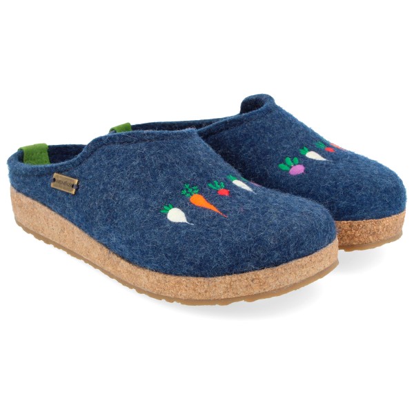 Image of Haflinger - Women"s Grizzly Rübli - Hüttenschuhe Gr 41 blau'