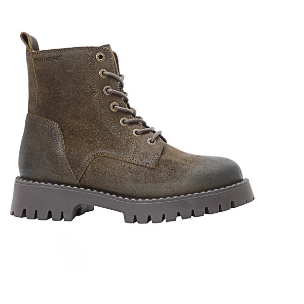 Ten Points Penny Lace Suede Boots Freizeitstiefel Damen Alltag (Gr 38 |braun/grau)