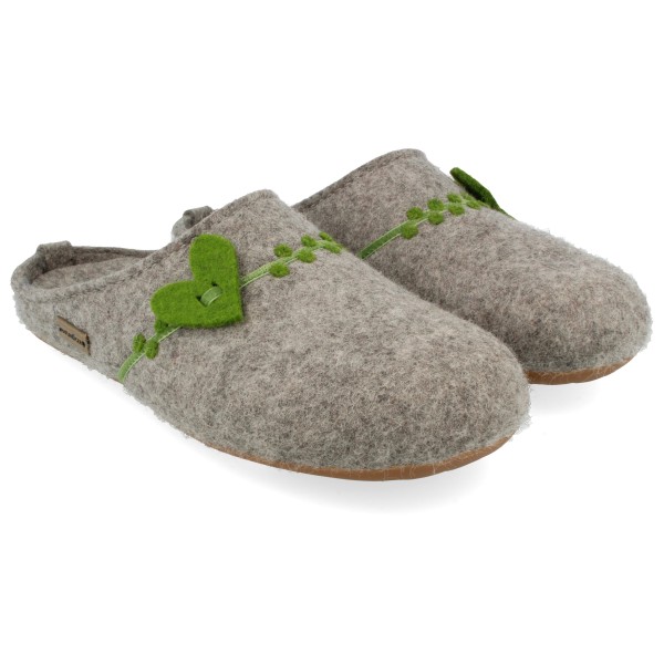 Haflinger Women’s Everest Coeur Pantoffels Grijs