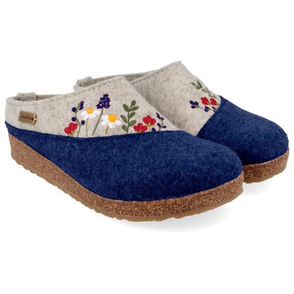 Haflinger Women’s Grizzly Bienenglück Pantoffels Blauw