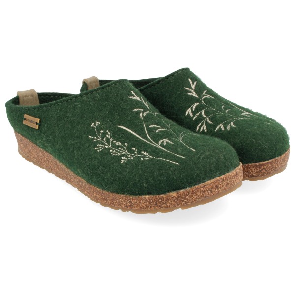 Haflinger Women’s Grizzly Meadow Pantoffels Groen