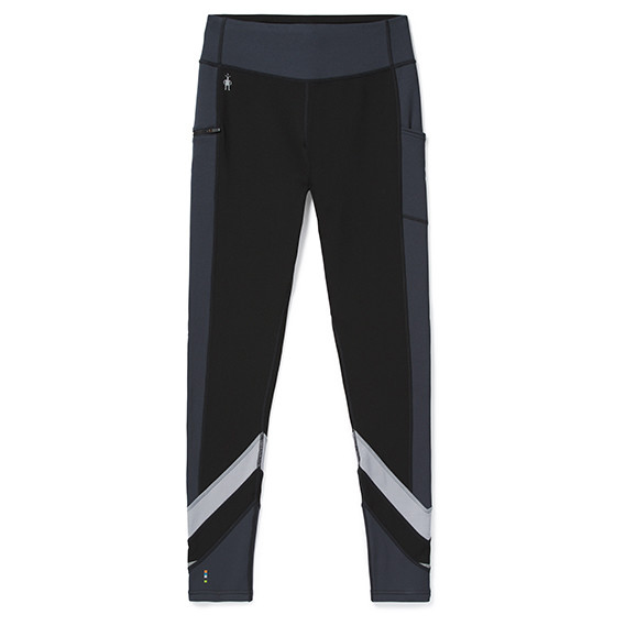 Image of Smartwool - Women's Merino Sport Fleece Colorblock Tight - Lauftights Gr L;M;S;XL;XS schwarz bei Bergfreunde.ch - der Outdoor Shop