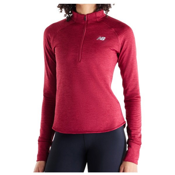 New Balance Women’s Athletics Heat Grid 1/2 Zip Longsleeve Rood